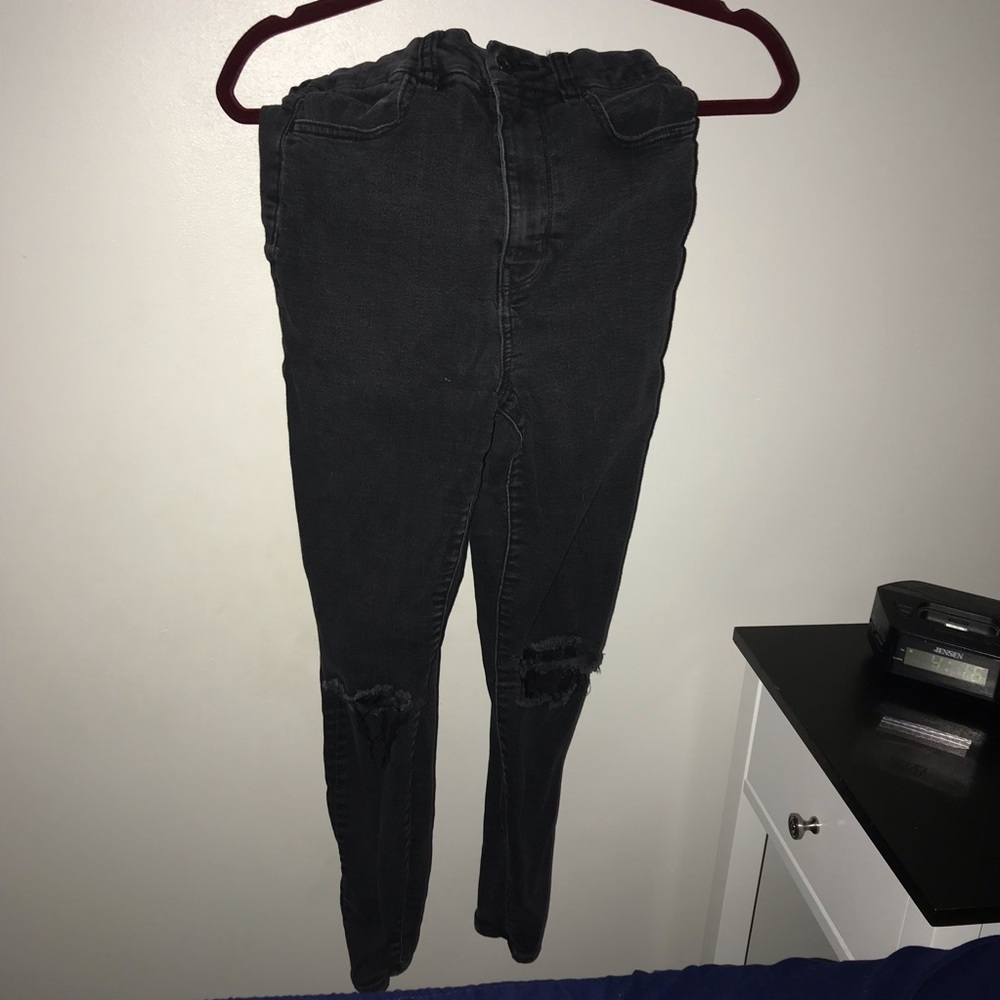 american eagle curvy black jeggings